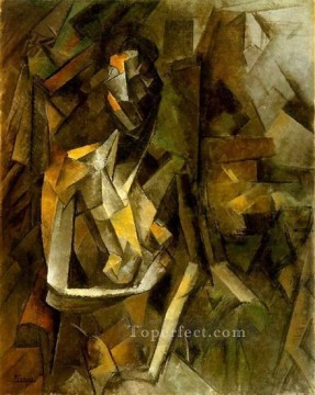 パブロ・ピカソ Painting - 座る裸婦 1 1909 パブロ・ピカソ